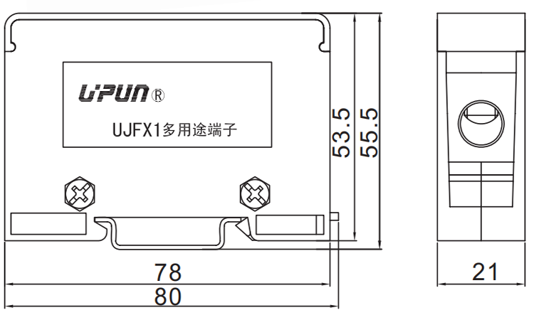 接线端子 - UJFX1-10/10+2.5-141063